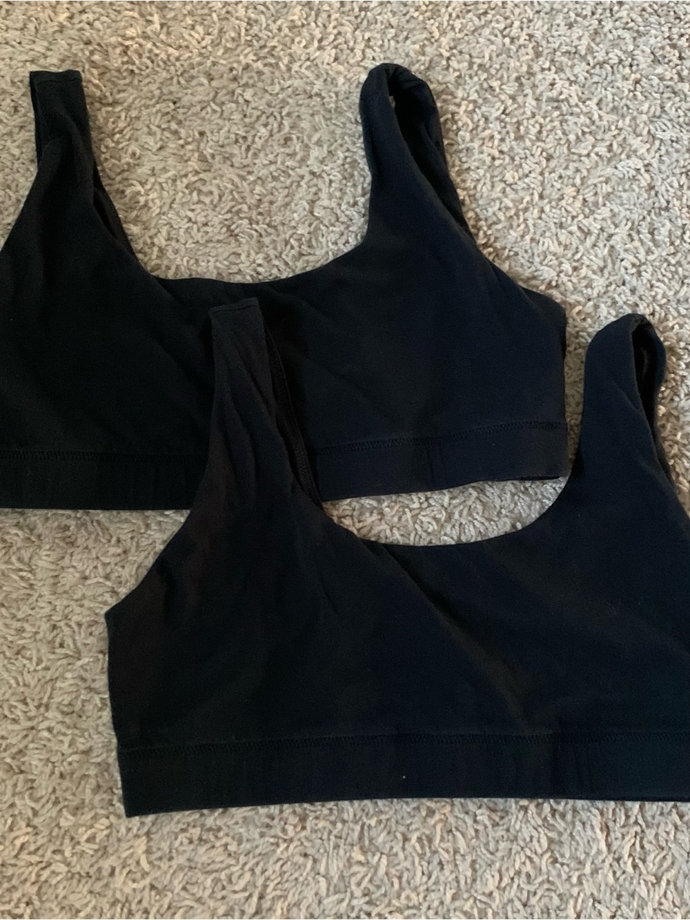 Quince Black Scoop Neck Bralette (Set of 2)